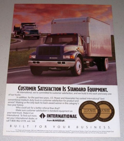 1995 International 4900 Truck Color Print Ad