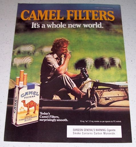 1985 Camel Cigarettes Safari Themed Color Tobacco Ad