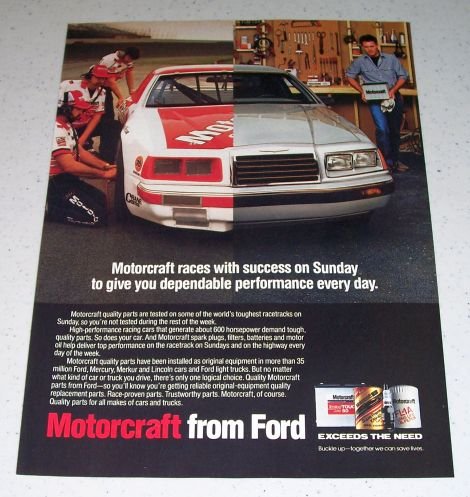 1986 Motorcraft from Ford Color Ad