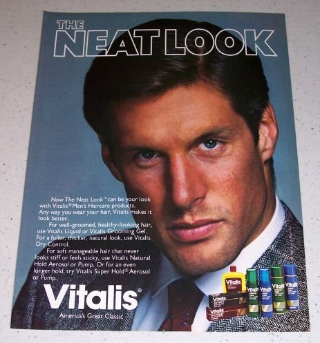 1986 Vitalis Hair Care Products Color Ad