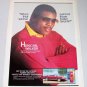 1986 Foster Grants Sunglasses Color Ad NFL Football Player Herschel Walker