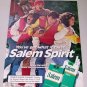 1986 Salem Cigarettes Football Color Tobacco Ad