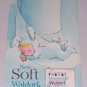 1961 Waldorf Aqua Bath Tissue Bunny Art Color Print Ad