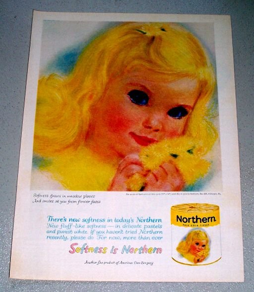 1961 Northern Pale Gold Bath Tissue Color Print Ad