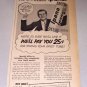 1952 Ipana Tooth Paste TV Celebrity Bud Collyer Print Ad