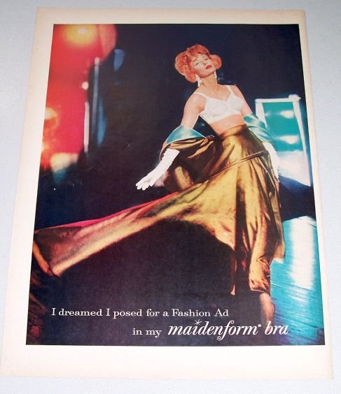 1957 Maidenform Bra Color Print Ad