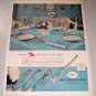 1956 International Silver Company Silverplate Flatware Dinnerware 4 Page Color Print Ad