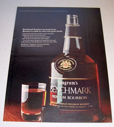1969 Seagrams Premium Bourbon Color Print Liquor Ad