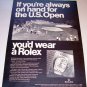 1969 Rolex Oyster Perpetual Watch Golf Themed Print Ad