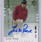 2002 SP Authentic Rc Justin Rose autograph 2483/2999