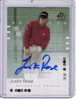 2002 SP Authentic Rc Justin Rose autograph 2483/2999