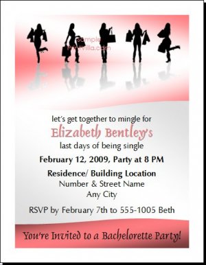 Shopper Bachelorette Party Invitation