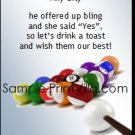 Billiards Bachelor Party Ticket Invitation
