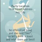 Martini Bachelorette Party Ticket Invitation
