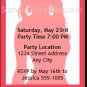 Pink Female Graduation Party Ticket Invitation