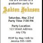 Cap & Diploma Graduation Party Ticket Invitation