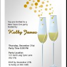 Champagne Bubbly New Years Party Invitation