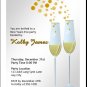 Champagne Bubbly New Years Party Invitation