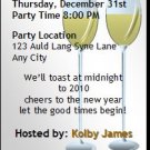 Champagne Bubbly New Years Eve Party Ticket