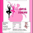 Ballerina Pink Candy Bar Wrapper