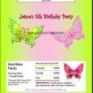 Butterflies Candy Bar Wrapper