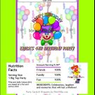 Clown Candy Bar Wrapper