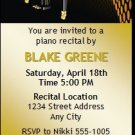 Piano Recital Party Ticket Invitation