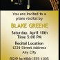 Piano Recital Party Ticket Invitation
