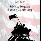 Raising Our Flag Welcome Home Ticket Invitation