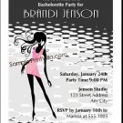 Lady in Pink Bachelorette Party Invitation