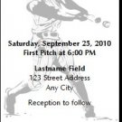 Baseball Wedding 2 Ticket Invitation