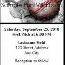 Baseball Wedding Ticket Invitation