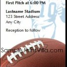 Football Wedding Ticket Invitation