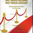 Red Carpet Wedding Invitation 5x7 Flat