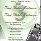 Old Hollywood Movie Reel Wedding Invitation 5x7 Flat
