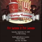 Movie Buff Wedding Invitation 5x7 Flat