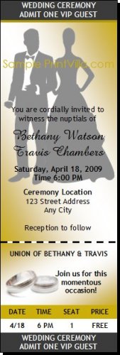 Wedding Ticket Invitation