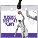 Black Purple Basketball Dunk All-Star Pass Invitation