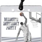 Black Silver Basketball Dunk All-Star Pass Invitation