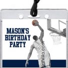 Blue Gold Green Basketball Dunk All-Star Pass Invitation