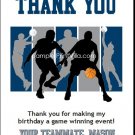 Blue Gray Basketball Team Thank You Cards
