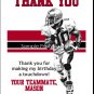 Cardinals Colored Football Thank You Cards