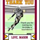 Redskins Colored Football Thank You Cards 2