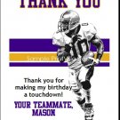Vikings Colored Football Thank You Cards