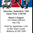 Los Angeles Dodgers Colored Ticket Invitation