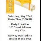 Yellow Honors Graduation Party Ticket Invitation