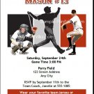 Houston Astros Colored Birthday Party Invitation