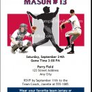 Los Angeles Angels Colored Birthday Party Invitation