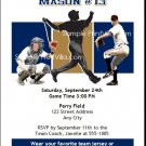 Milwaukee Brewers Colored Birthday Party Invitation
