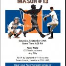 New York Mets Colored Birthday Party Invitation